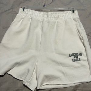 Medium white women's sweat shorts